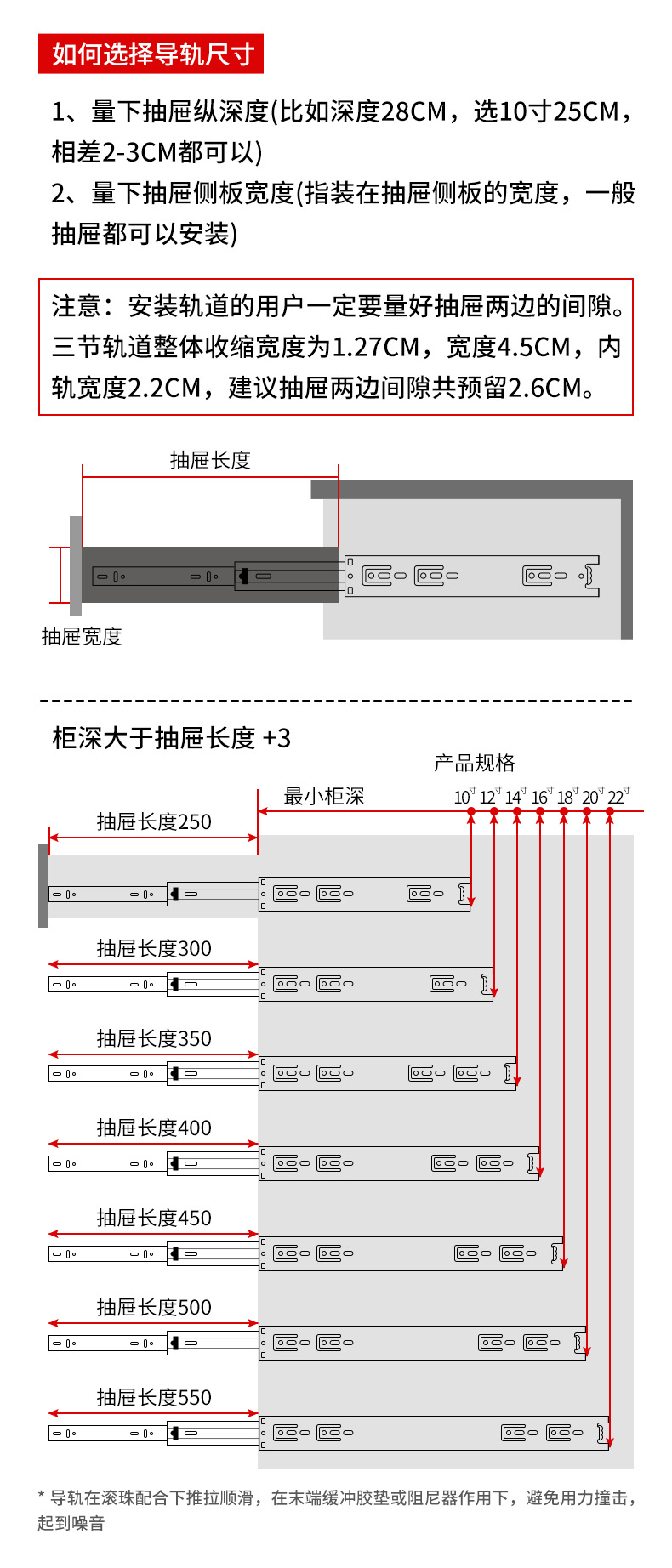 静音导轨家装导轨批发不锈钢阻尼滑轨